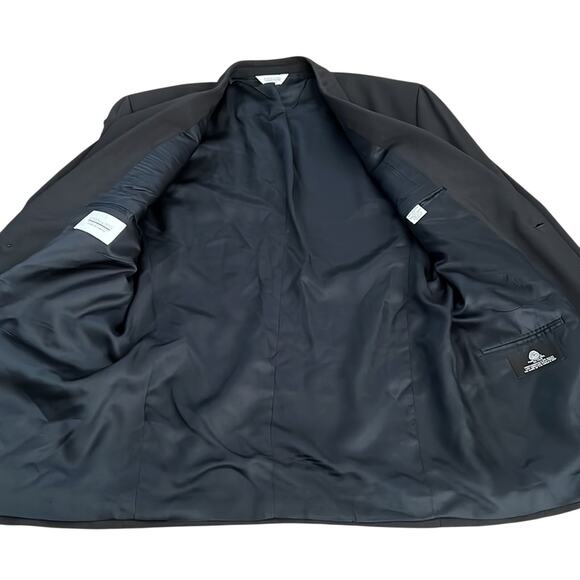Joseph & Feiss Mens Black‎ 100% Classic Worsted Wool Blazer/Sports Coat Size 44R - Picture 8 of 14